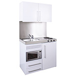 Silver Eyeline 1000mm Residential Mini Kitchen with Wall Cupboards