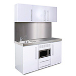 Silver Eyeline 1500mm Commercial Mini Kitchen with Wall Cupboards